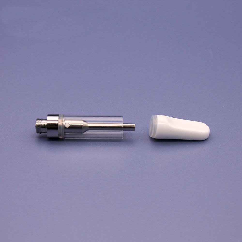 The V4-SS - White Tip - 1ml is a white plastic tube with a white tip on it, designed with a 1ml capacity.