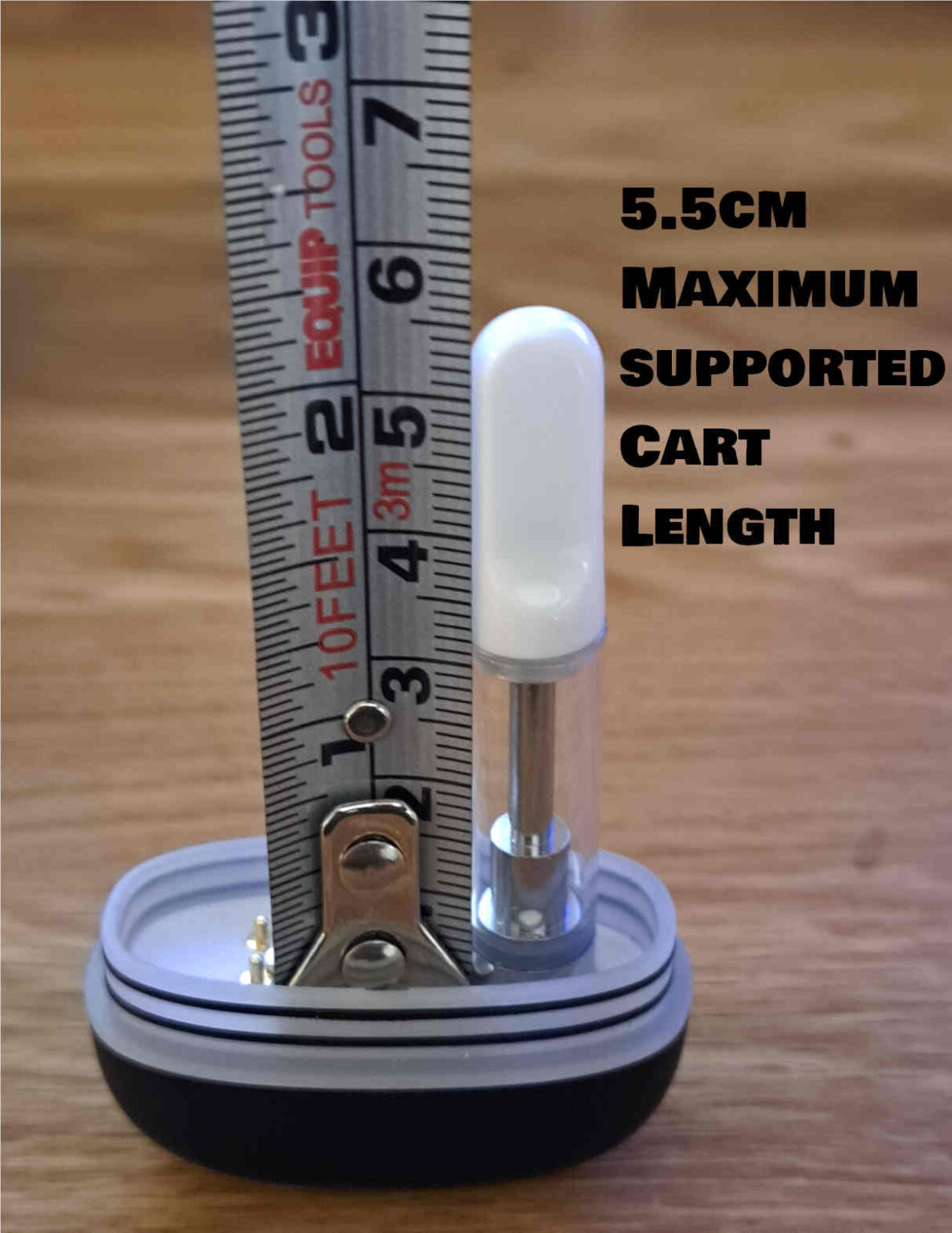A CBS900 Battery with a maximum supported cart length of 5 cm.